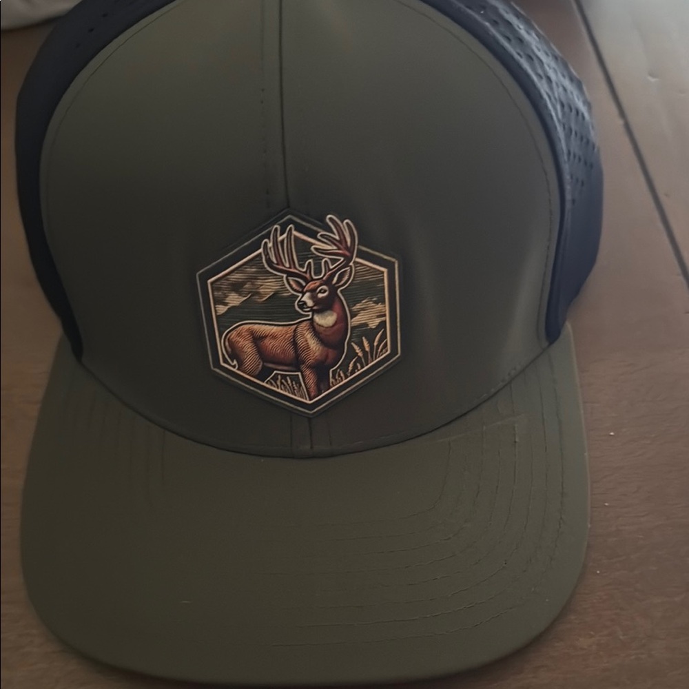 Centennial supply company Green and Black Cap with Deer Patch